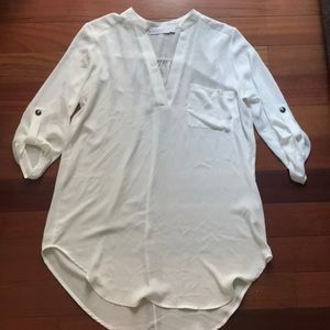 Lush long sleeve white blouse